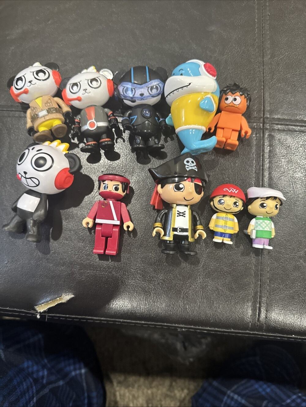 Ryan’s World Figure Lot Combo Panda Pirate Ninja Shark Mini Toys